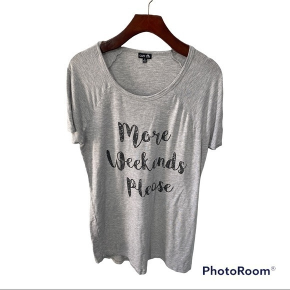 Cozy Zoe More Weekends Please Extra Long Tee